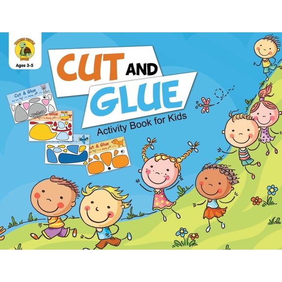 Learn & Play Kids Activity Books Cut and Glue Activity Book for Kids: Cut Out Cute Full Color Images of Animals, Vehicles and Plants (Ages 3-5), Book 9, (Paperback)
