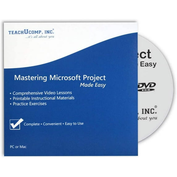 Learn Project 2016 DVD-ROM Training Video Tutorial Course: a Software Reference How-To Guide for Windows by TeachUcomp, Inc.