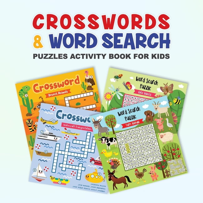 Learn with Puzzles for Kids Crosswords & Word Search Puzzles Activity ...