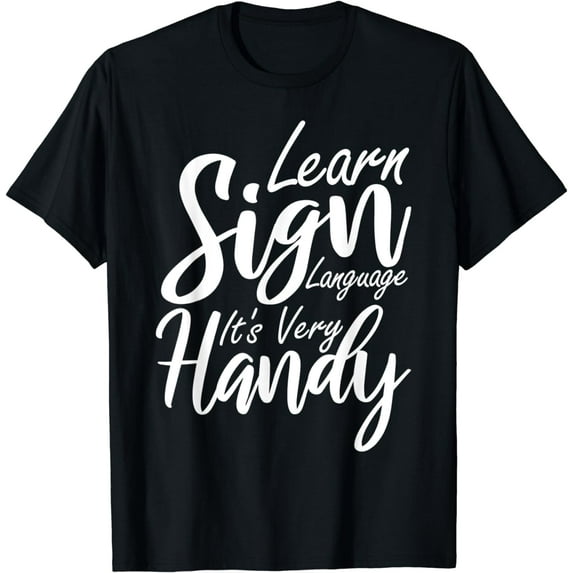 Learn Sign Language - American Sign Language Hand Gestures T-Shirt
