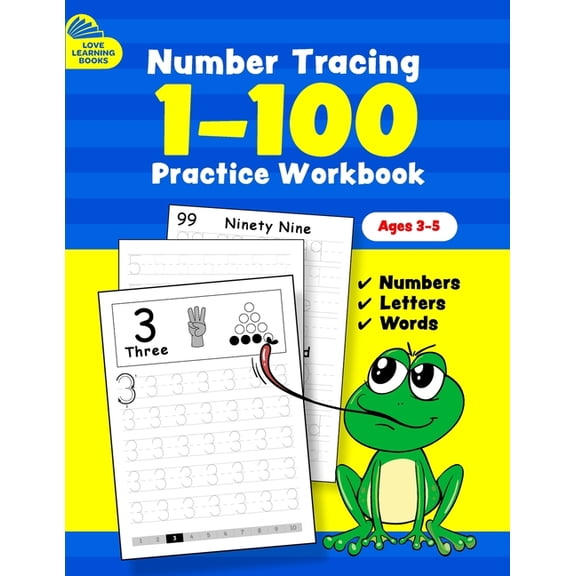 Learn to Write Number Tracing Book for Preschoolers and Kids: Learn Numbers and Math Activity Book for Kids 3-5, Kindergarten, Homescho, Book 3, (Paperback)