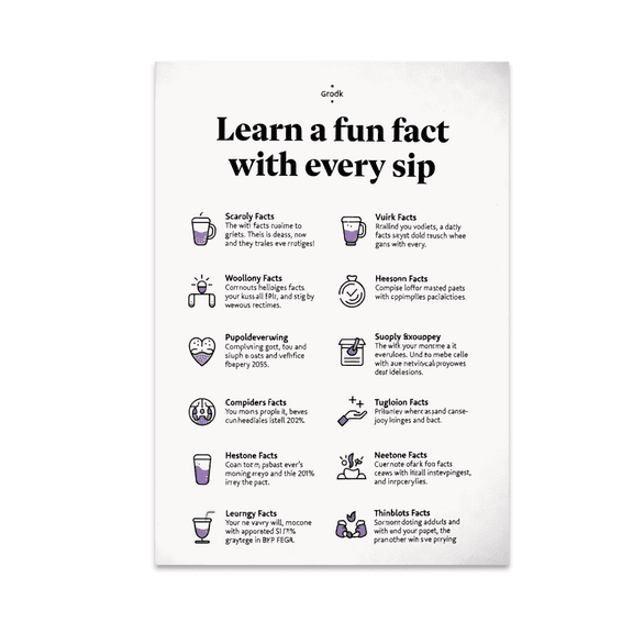 Learn a Fun Fact with Every Sip - Educational Graphic Enthusiast - 13x19 Poster Print