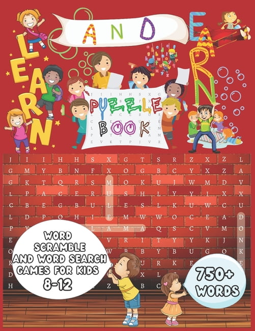 Learn and Earn Puzzle Book: Word Scramble and Word Search Games for