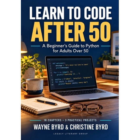 Learn to Code After 50: A Beginner's Guide to Python for Adults Over 50, (Paperback)