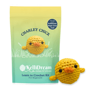 Learn to Crochet Kit for Beginners  Charley Chick Includes Blue Magic Circle Tool