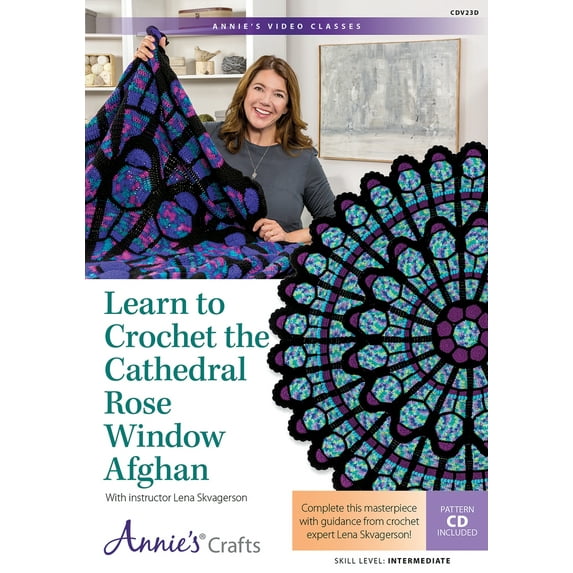 Learn to Crochet the Cathedral Rose Window Afghan (DVD video)