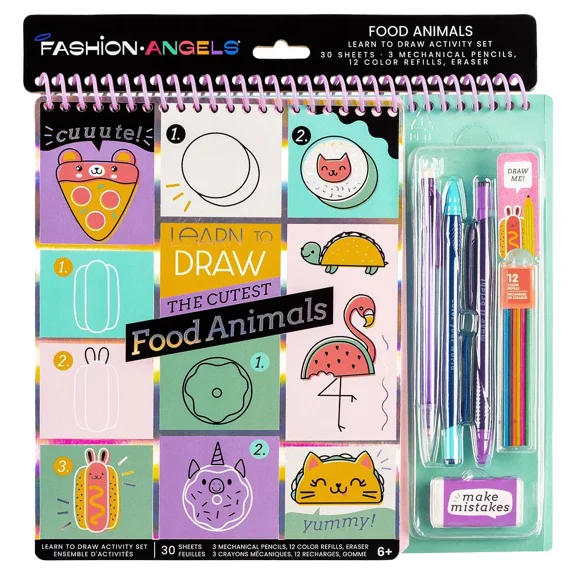 Learn to Draw Foodimals  Kids Art & Craft Drawing Kit with Pencils & Sketch Pad