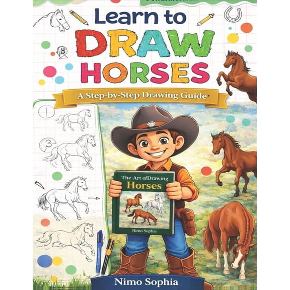 Learn to Draw Horses: A Step-by-Step Guide to Drawing Beautiful Horses, Ponies, and Realistic Poses for Kids and Beginne, (Paperback)
