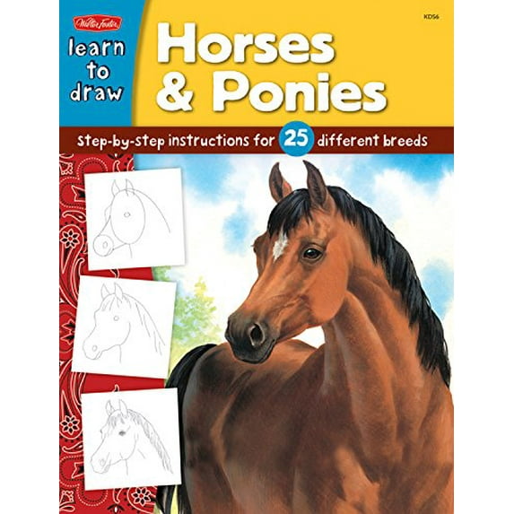 Pre-Owned Horses & Ponies: Step-by-step instructions for 25 different breeds (Learn to Draw) (Paperback) 1560108622 9781560108627