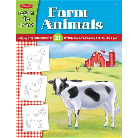Pre-Owned Learn to Draw: Learn to Draw Farm Animals : Step-by-step instructions for 21 favorite subjects, including a horse, cow & pig! (Paperback)