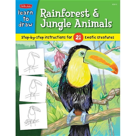 Pre-Owned Learn to Draw: Learn to Draw Rainforest & Jungle Animals : Step-by-step drawing instructions for 25 exotic creatures (Paperback)