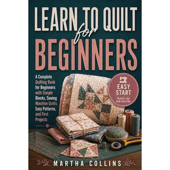Learn to Quilt for Beginners: A Complete Quilting Book for Beginners with Simple Blocks, Sewing Machine Quilts, Easy Pat, (Paperback)