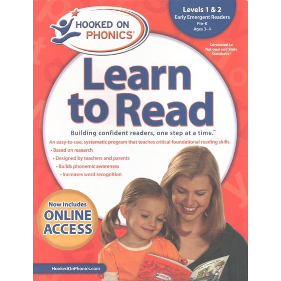Pre-Owned Hooked on Phonics Learn to Read - Levels 1&2 Complete: Early Emergent Readers (Pre-K | Ages 3-4) (1) (Learn to Read Complete Sets), 9781940384184, 1940384184, Paperback, Workbook edition