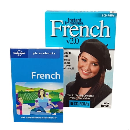 Instant Immersion French Language (5 CDRom Set) Learn to Speak Software PLUS 2000 Word Two-Way Phrasebook