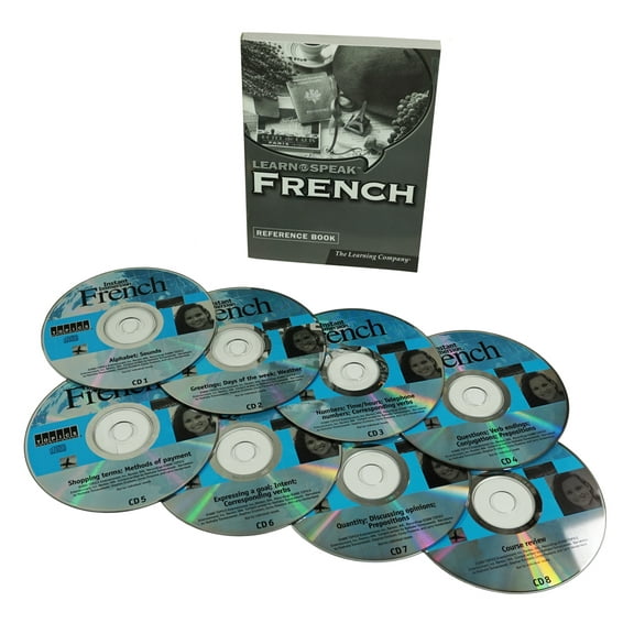 Learn to Speak French Language 8 Audio CD Set and Reference Book