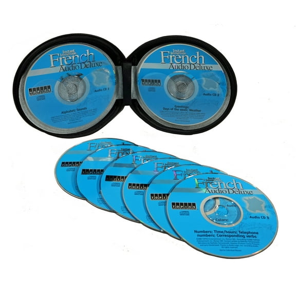 Learn to Speak French Language Audio Instruction - 8 Audio CD Set - Includes Phrasebook with Two-Way Dictionary