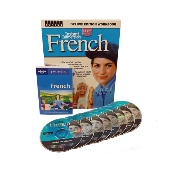 Learn to Speak French Language Bundle - 8 Audio CD Set with a Phrasebook and Workbook