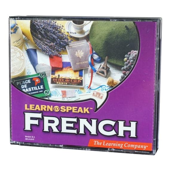 Learn to Speak French Language w/ Reference Book and Microphone 5 CDRom Set