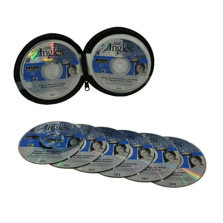 Learn to Speak INGLES Language (Spanish to English) on 8 Audio CD's and includes CD Holder