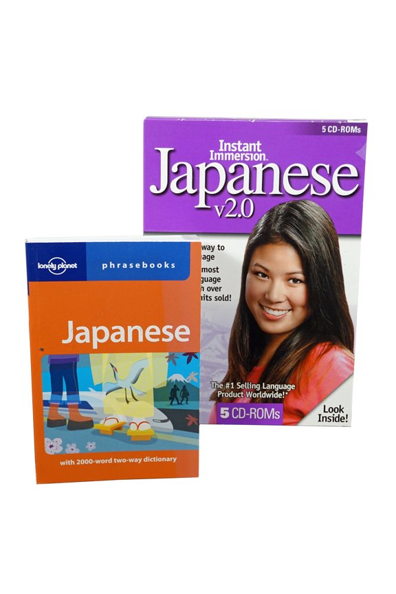 Learn to Speak Japanese Language (5 CD Rom Set) Instant Immersion Software - includes 2000 Word Two-Way Phrasebook