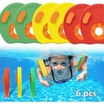 LearntoSwim Aid, Pack of 6, Perfect for Ages 26, Pool Fun Ensured Swimming Discs for Kids