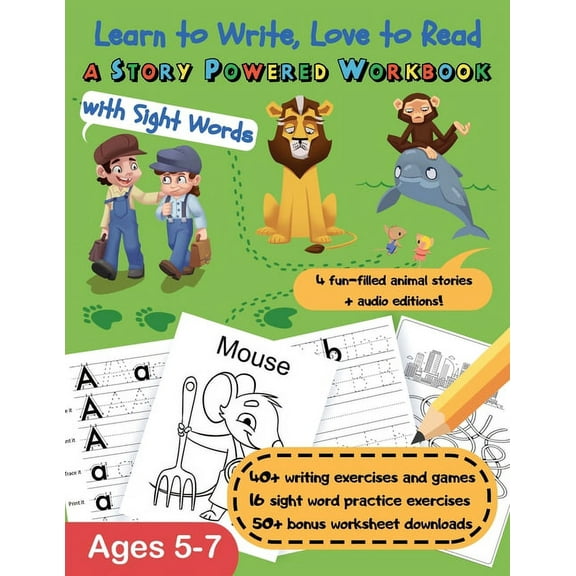 Learn to Write, Love to Read: A Story-Powered Workbook with Sight Words, (Paperback)