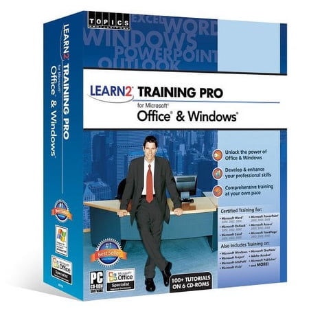 Learn2 Training Pro for MS Office and Windows - 100+ Tutorials on 6 CDRoms - Word, Excel, FrontPage, PowerPoint, Access and More