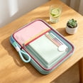 thumbnail image 1 of Learner Subject Classification File Bag, L-Shaped Open Book Tote with Mesh Visible Layout, Nylon Multi-Layer Storage for Middle Classroom Supplies, 1.57" x 9.05" x 12.59", KTFgvq, 1 of 6