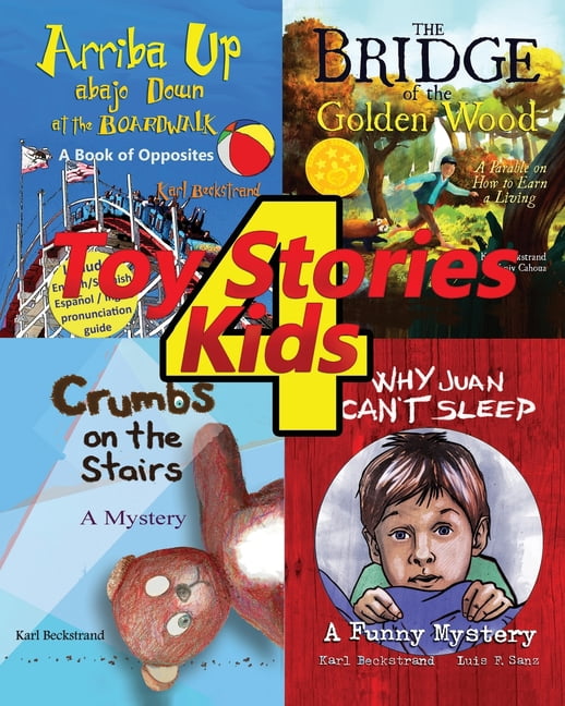 Learning Activity Books for Kids 4 Toy Stories for Kids: Trains, Tools & Teddy Bears, Book 3, (Paperback)