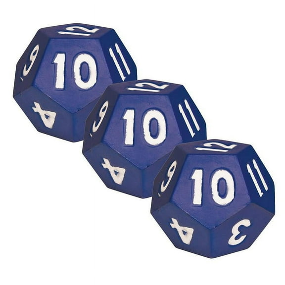 Learning Advantage 12-Sided Die - Demonstration Size - Pack of 3