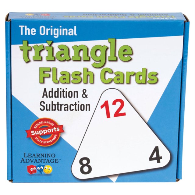 LEARNING ADVANTAGE Original Triangle Flash Cards Addition and Subtraction Set of 20 In