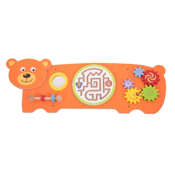 Learning Advantage Bear Activity Wall Panel - 18m+ - Toddler Activity Center