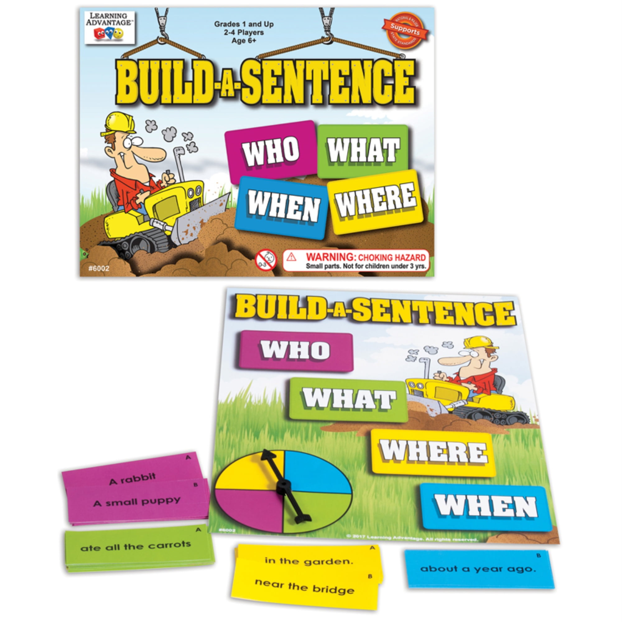 Colorful Build-A-Sentence Game for Kids Ages 6+