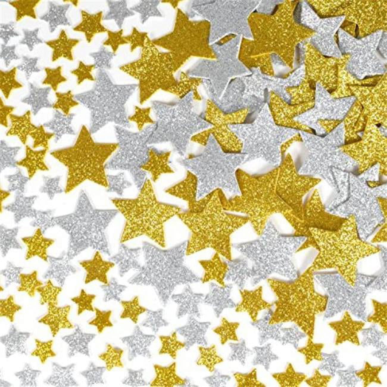 1Bag Colorful Self Adhesive Stars Shaped Foam Glitter Sticker Craft 