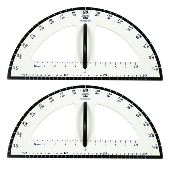 Learning Advantage Dry Erase Magnetic Protractor, Pack of 2