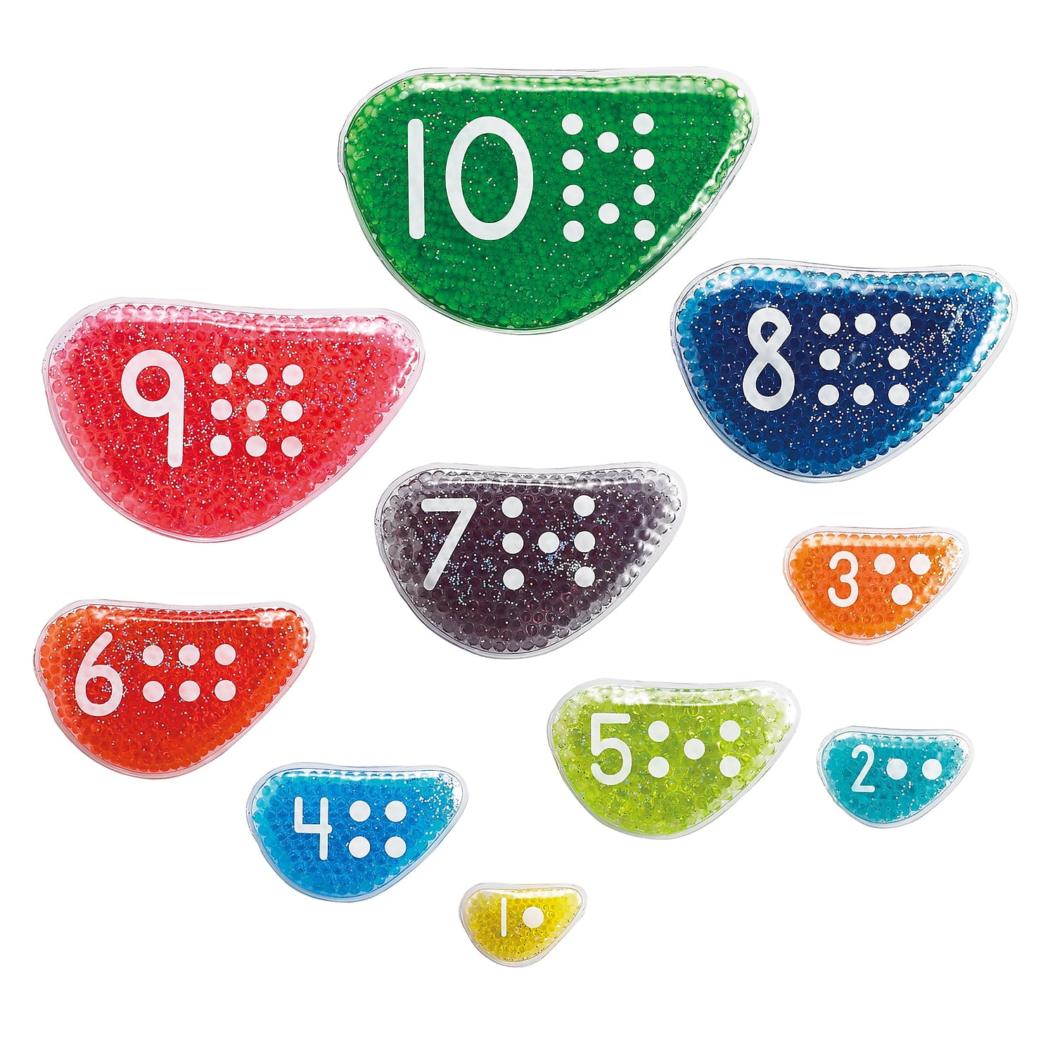 Learning Advantage Edx Education Sensory Rainbow Pebbles Assorted Colors 10 Pieces/Set (CTU62401)