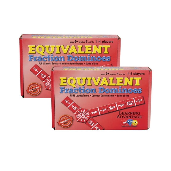 Learning Advantage Equivalent Fraction Dominoes, Pack of 2