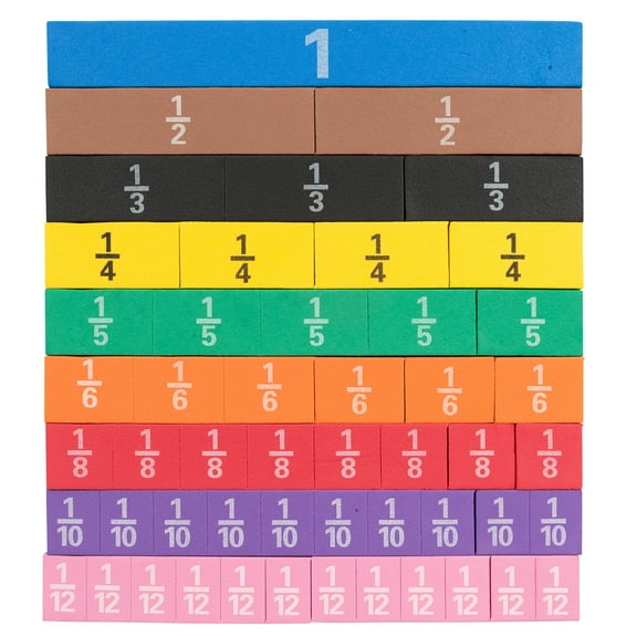 Learning Advantage Fraction Tiles - Foam - Magnetic - Set of 51