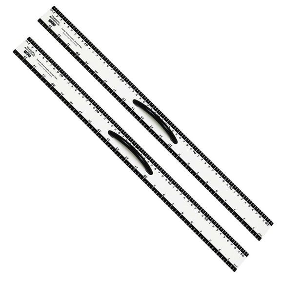 Learning Advantage Magnetic Dry Erase Straight Edge - 24" - Pack of 2