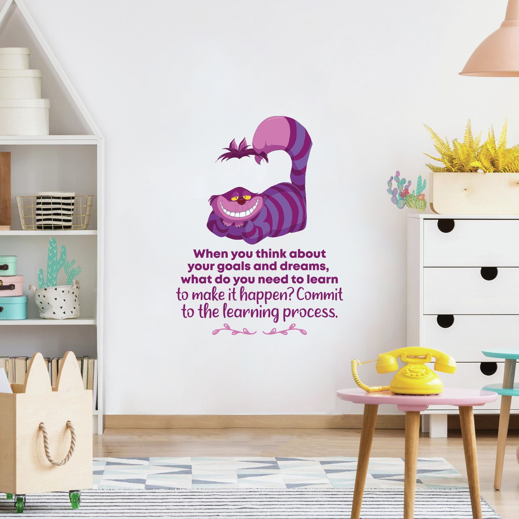 Learning Cheshire Cat Alice Quote Cartoon Quotes Decors Wall Sticker Art  Design Decal for Girls Boys Kids Room Bedroom Nursery Kindergarten Home  Decor Stickers Wall Art Vinyl Decoration (40x35 inch) - Walmart.com, image size:1700x1700