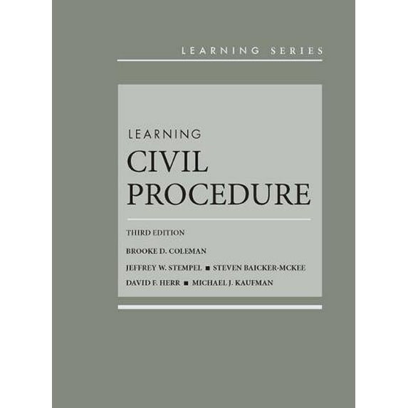 Pre-Owned Learning Civil Procedure (Learning Series) (Hardcover) 1683288629 9781683288626