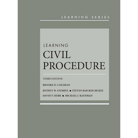 Pre-Owned Learning Civil Procedure (Learning Series) (Hardcover) 1683288629 9781683288626