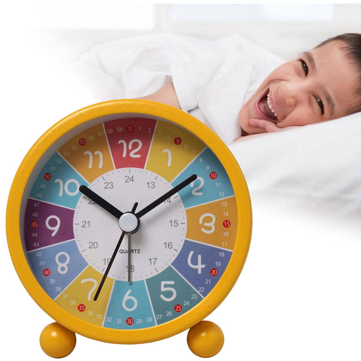 Learning Clock For Kids Alarm Clock Room Decor Alarm Clock For Kids Teenagers Boys Girls,Yellow