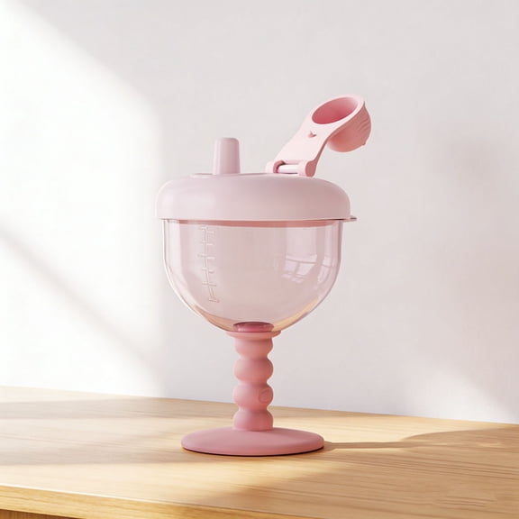 Learning Cup High Footed Cup Household Straw Cup Drop Water Cup With