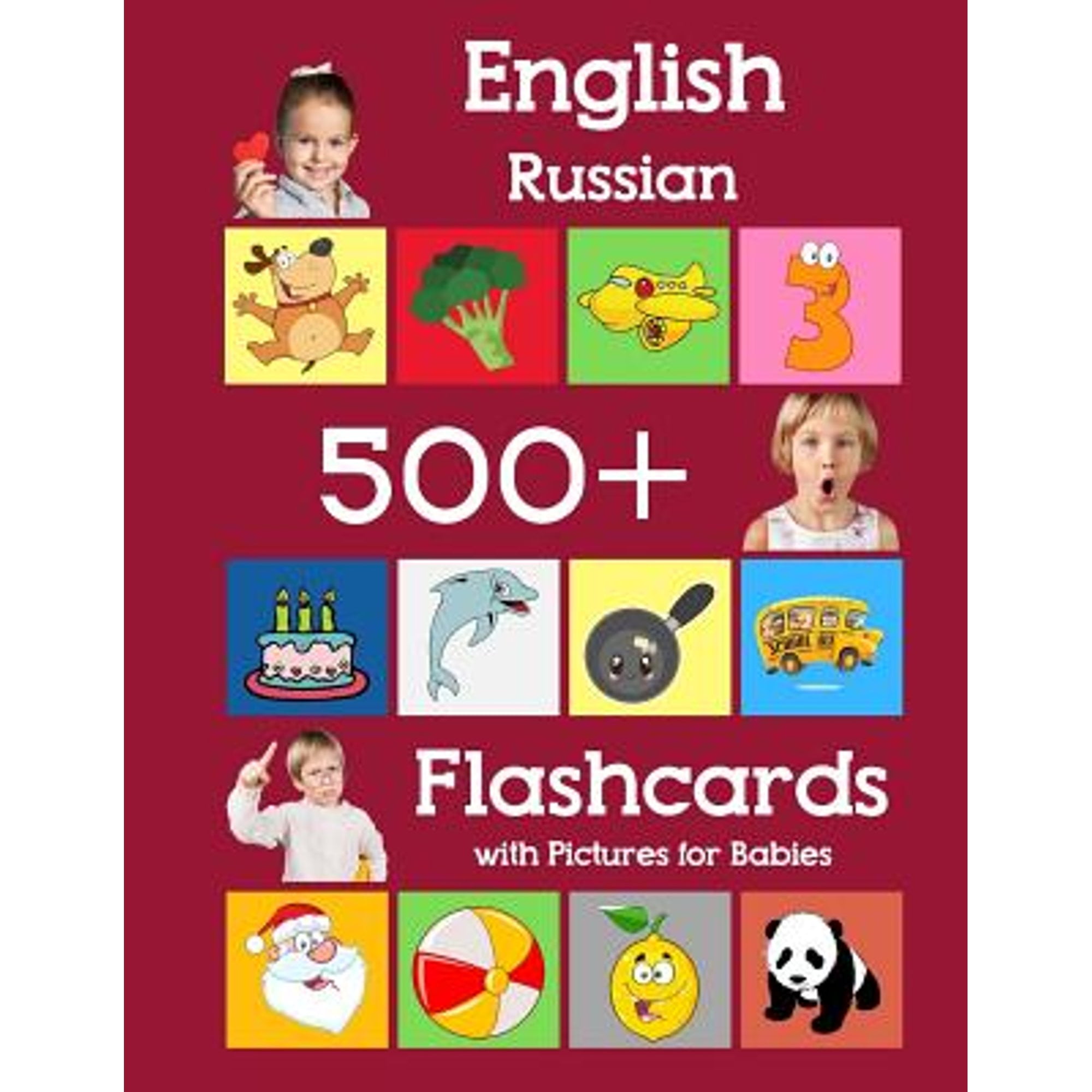 JULIE BRIGHTER Learning Flash Cards for Toddlers: English Russian 500 Flashcards with Pictures for Babies: Learning homeschool frequency words flash cards for child toddlers preschool kindergarten and kids (Paperbac