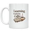 thumbnail image 1 of Learning Fueled by Coffee - Book Lover - 11 oz Ceramic Coffee Mug, 1 of 3