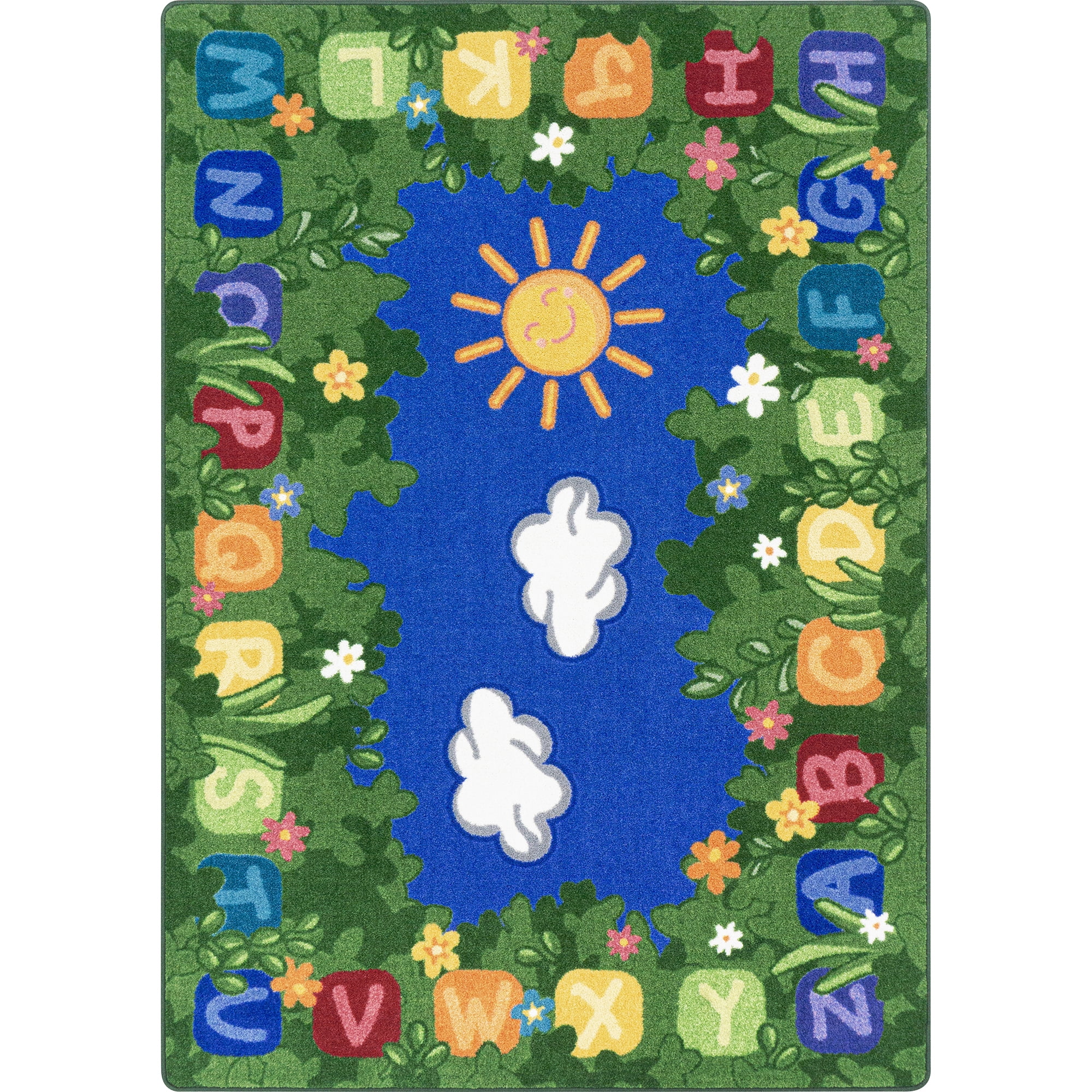 Joy Carpets Learning Garden 7'8" x 10'9" Indoor Area Rug in Color Multi