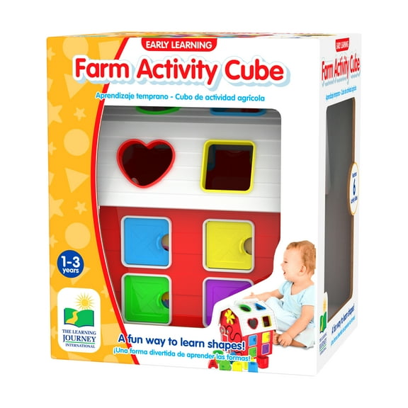 The Learning Journey  Early Learning  Farm Activity Cube  Baby and Toddler Games & Gifts for Boys & Girls Ages 12 Months and Up  Award Winning Game