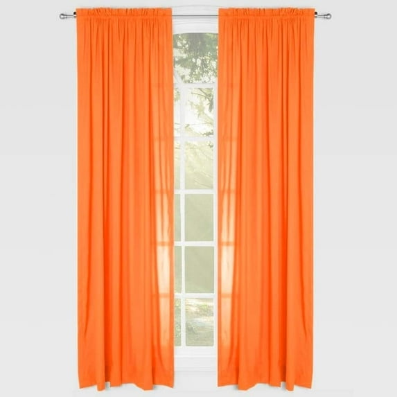 Learning Linens Solid Color 84-inch Microfiber Rod Pocket Curtain