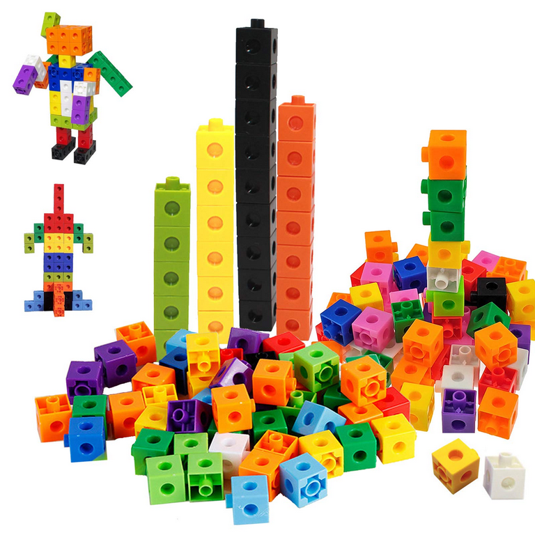 hand2mind Plastic Blocks, Counting Cubes For Kids Math, 1 Cm Blocks For  Preschool Crafts, Early Math Manipulatives For Preschool, Classroom  Supplies